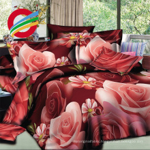 100% polyester microfibre 3d bed sheet with softly feeling, disperse Panel printing 3d Duvet Cover Set